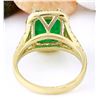 Image 3 : 4.47 CTW Natural Emerald 14K Solid Yellow Gold Diamond Ring