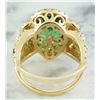 Image 4 : 7.25 CTW Emerald 18K Yellow Gold Diamond Ring