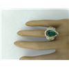 Image 5 : 7.25 CTW Emerald 18K Yellow Gold Diamond Ring