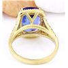 Image 3 : 6.06 CTW Natural Tanzanite 18K Solid Yellow Gold Diamond Ring
