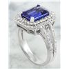 Image 3 : 5.23 CTW Tanzanite 18K White Gold Diamond Ring