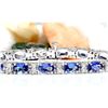 Image 1 : 11.10 CTW Natural Tanzanite 18K Solid White Gold Diamond Bracelet