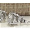 Image 2 : 2.40 CTW Natural Diamond Earrings 18K Solid White Gold