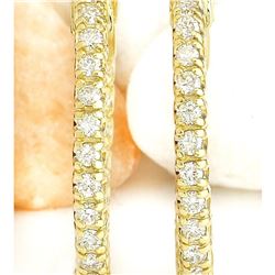 0.90 CTW Natural Diamond 14K Solid Yellow Gold Earrings
