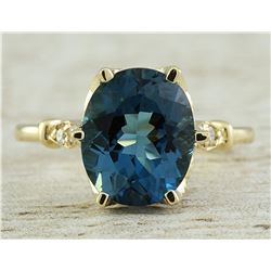 3.41 CTW Topaz 14K Yellow Gold Diamond Ring