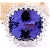Image 1 : 10.81 CTW Natural Tanzanite 18K Solid White Gold Diamond Ring