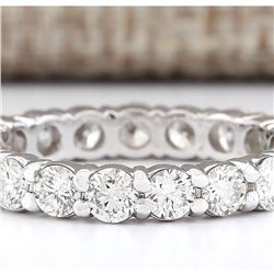 2.40 CTW Natural Diamond Ring In 18K White Gold