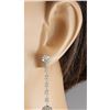 Image 3 : 2.10 CTW Natural Diamond Earrings 18K Solid White Gold
