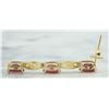 Image 3 : 2.65 CTW Tourmaline 18K Yellow Gold Diamond Earrings