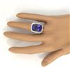 Image 6 : 17.53 CTW Natural Tanzanite 18K Solid White Gold Diamond Ring