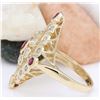 Image 3 : 1.90 CTW Natural Ruby 14K Solid Yellow Gold Diamond Ring
