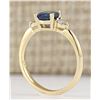 Image 3 : 1.40 CTW Natural Sapphire And Diamond Ring In 14k Yellow Gold