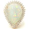 Image 1 : 13.18 CTW Natural Opal 14K Solid Yellow Gold Diamond Ring