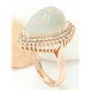 Image 4 : 13.18 CTW Natural Opal 14K Solid Yellow Gold Diamond Ring
