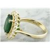 Image 6 : 4.20 CTW Emerald 14K Yellow Gold Diamond Ring