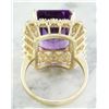 Image 4 : 11.95 CTW Amethyst 18K Yellow Gold Diamond Ring