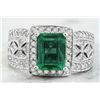 Image 1 : 3.06 CTW Emerald 14K White Gold Diamond Ring