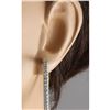 Image 3 : 3.05 CTW Natural Diamond Hoop Earrings 18K Solid White Gold