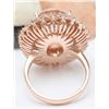 Image 4 : 12.85 CTW Natural Morganite 18K Solid Rose Gold Diamond Ring