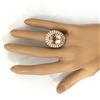 Image 6 : 12.85 CTW Natural Morganite 18K Solid Rose Gold Diamond Ring