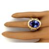 Image 5 : 10.62 CTW Natural Tanzanite 14K Solid Yellow Gold Diamond Ring