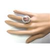 Image 4 : 11.53 CTW Natural Morganite And Diamond Ring In 18K White Gold