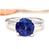 Image 1 : 4.00 CTW Natural Tanzanite 14K Solid White Gold Diamond Ring