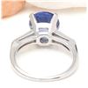 Image 3 : 4.00 CTW Natural Tanzanite 14K Solid White Gold Diamond Ring