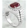 Image 3 : 7.70 CTW Ruby 14K White Gold Diamond Ring