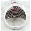 Image 4 : 7.70 CTW Ruby 14K White Gold Diamond Ring