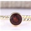 Image 1 : 1.00 CTW Natural Garnet Ring In 14k Yellow Gold