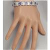 Image 3 : 24.70 CTW Natural Tanzanite And Diamond Bracelet In 18K Solid White Gold