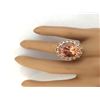 Image 5 : 13.15 CTW Natural Morganite 18K Solid Rose Gold Diamond Ring