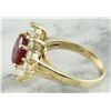 Image 6 : 3.55 CTW Ruby 18K Yellow Gold Diamond Ring