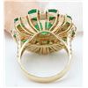 Image 3 : 6.39 CTW Natural Emerald 14K Solid Yellow Gold Diamond Ring