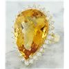 Image 2 : 18.85 CTW Citrine 18K Yellow Gold Diamond Ring