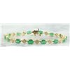 Image 1 : 8.50 CTW Emerald 18K Yellow Gold Diamond Bracelet