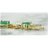 Image 2 : 8.50 CTW Emerald 18K Yellow Gold Diamond Bracelet