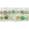 Image 3 : 8.50 CTW Emerald 18K Yellow Gold Diamond Bracelet