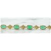 Image 5 : 8.50 CTW Emerald 18K Yellow Gold Diamond Bracelet