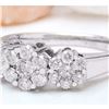 Image 2 : 1.70 CTW Natural Diamond 14K Solid White Gold Ring