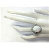 Image 4 : 7.24 CTW Natural Opal And Diamond Ring In 18K White Gold