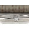 Image 1 : 0.04CTW Natural Diamond Ring 18K Solid White Gold