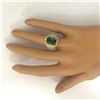 Image 5 : 5.56 CTW Natural Emerald 14K Solid Yellow Gold Diamond Ring