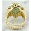 Image 4 : 7.25 CTW Emerald 14K Yellow Gold Diamond Ring