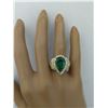 Image 5 : 7.25 CTW Emerald 14K Yellow Gold Diamond Ring