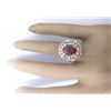 Image 5 : 3.38 CTW Natural Ruby 14K Solid Yellow Gold Diamond Ring