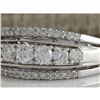 Image 2 : 1.00 CTW Natural Diamond Ring In14K Solid White Gold