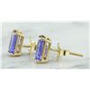 Image 4 : 1.80 CTW Tanzanite 18K Yellow Gold Earrings