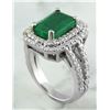 Image 4 : 2.50 CTW Emerald 14K White Gold Diamond Ring